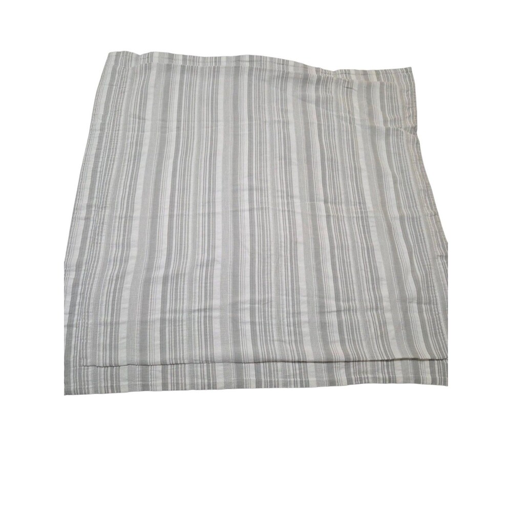 Pottery Barn Euro Decorative Pillow Cover 26 x 26 Cotton Gray White Stripe K4.1